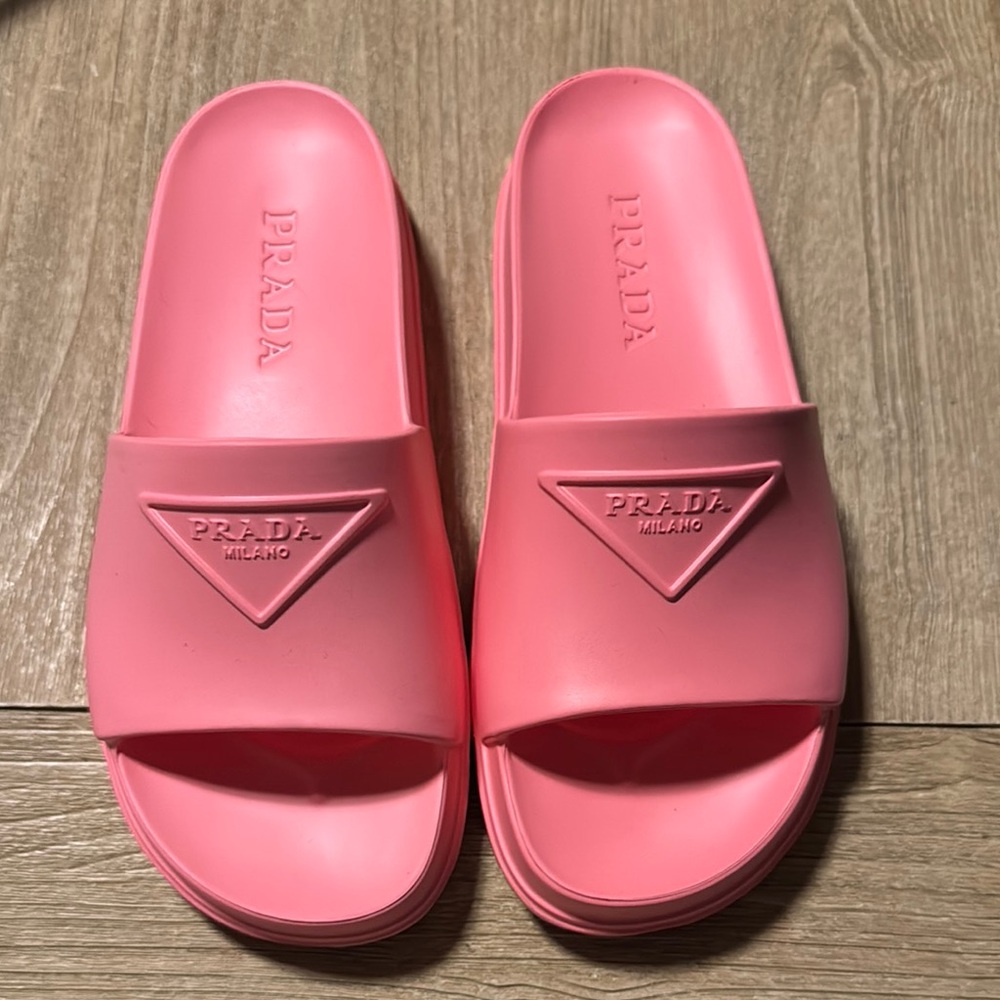 Prada Pink Slide Sandals